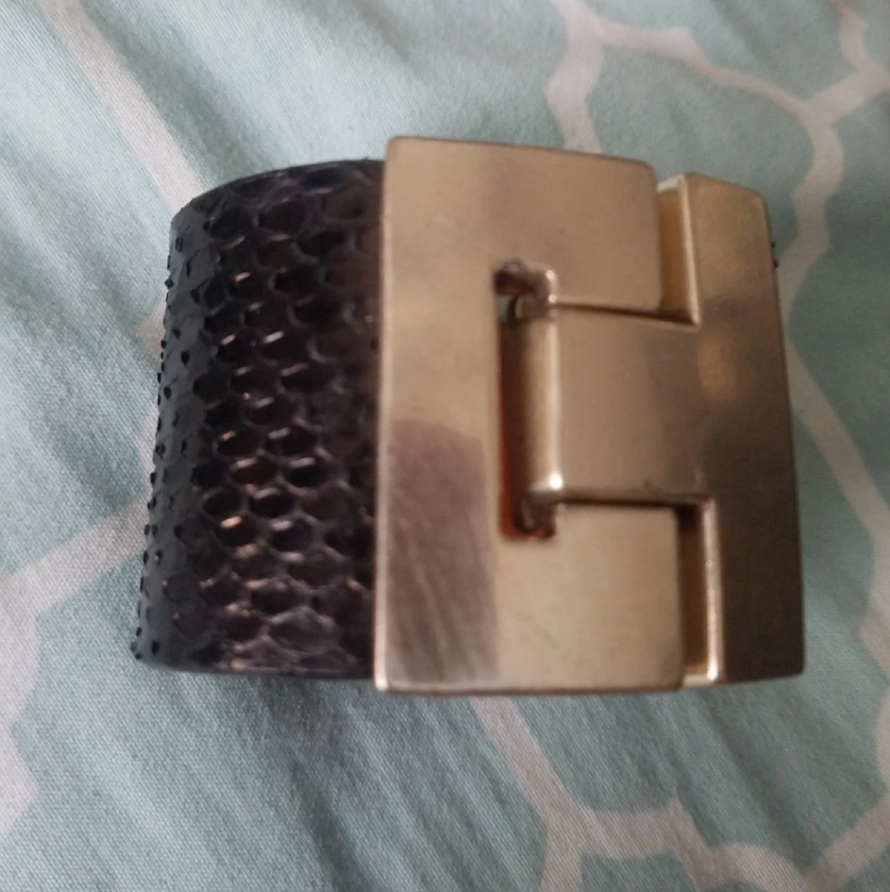 Snake Skin Leather Bracelet